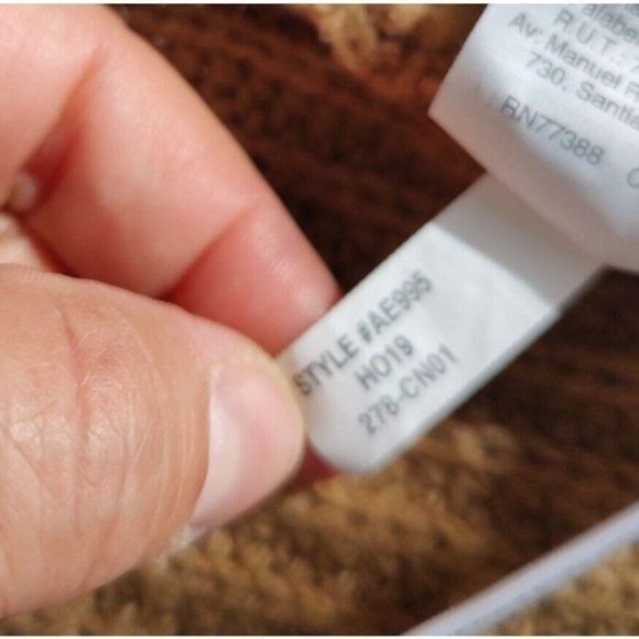 J. Crew Sweater S Azra Cable Knit Pullover Mock Neck Caramel Chunky - Picture 9 of 9